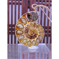 Premium Grade Ammonite crystal slab pendant (螺片)- 27.5g