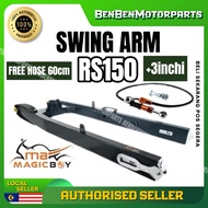 (FREE BRAKE HOSE) magicboy swing arm mb03 +3inch RS150 RSX150 with cnc chain adjuster