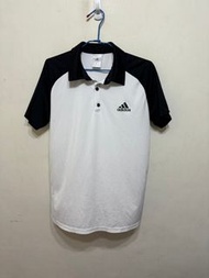 「 二手衣 」 Adidas 男版短袖運動POLO衫 XL號（黑白）87