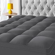 KAYFIA Queen Mattress Topper, Extra Thick Mattress Pad Cover for Deep Sleep,3D+7D Snow Down Alternat