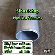 Seamless Iron Pipe OD 46mm ID 40mm Thickness 3mm Length 20cm to 100cm