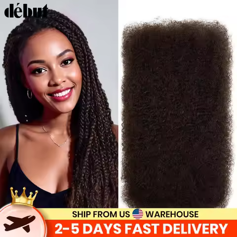 QVR Afro Kinky Bulk Hair 4#2#27 No Attachment Virgin Human Hair for Braiding Natural look Dreadlock 