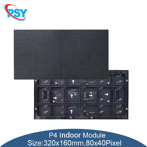 Indoor LED P4 matrix panel 320x160mm 80x40 pixels 3 in 1 HUB75 full color SMD2121 lamp module RGB di