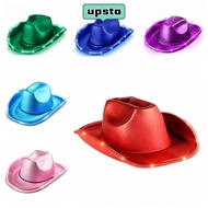 UPSTO Light Up Cowgirl Hat, Shiny Comfortable Space Cowgirl Hat, Durable Composite LED EVA Cowboy Ha
