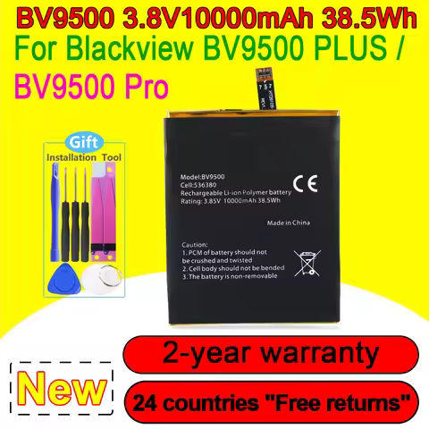 100% NEW 10000mAh High Quality Battery For Blackview BV9500 PLUS/ BV9500 Pro BV9500 MT6763T Phone In