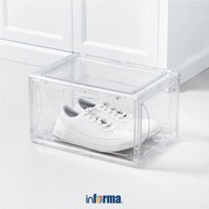 Informa Magnetic Shoe Box 37x26x21 cm Shoe Rack Closed Shoe Cabinet Shoe Rack