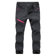 Celana Panjang Tebal Wanita Women Stretchable Fleece Thermal Pants for Outdoor Hiking Skiing Waterpr