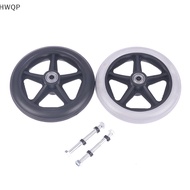 [HWQP]  6 Inch Wheels Smooth Flexible Heavy Duty Wheelchair Front Castor Solid Tire Wheel Wheelchair Replacement Parts  OWOP