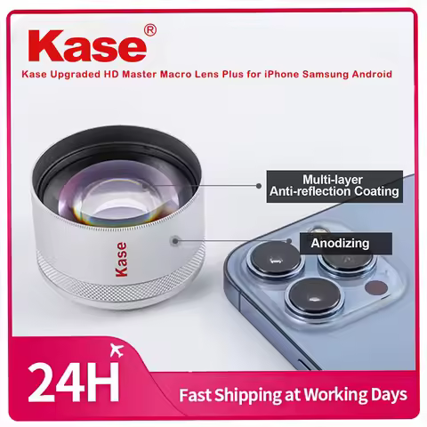 Macro Photography Accessory Kase HD Master Macro Lens 40-85mm Long Distance For iPhone Samsung Pixel
