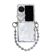 Aesthetic White Casing N3Flip N2Flip Fashion Design Butterfly for OPPO Find N3 Flip N2 Flip Premium 