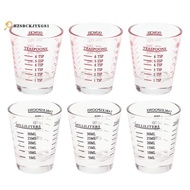6Pcs Measuring Cup Espresso Shot Glass Liquid Heavy Glass Wine Glass 26-Incremental Measurement 1Oz, 6 , 2 , 30Ml