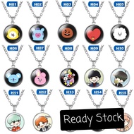 bt21 round necklace rantai bt21 bts kpop