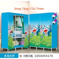 Doremon 3-Drawer 8-Drawer Fabric Cabinet & Kitty Cat for Children [Shop Gives Moc Wall Stickers]