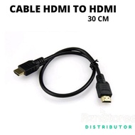 KABEL HDMI PENDEK / KABEL HDMI HITAM 30CM / KABEL HDMI TO HDMI