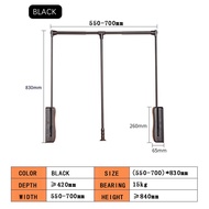 High Cabinet Pull Down Clothes Hanger Rod Hanging Clothes Closet Rod Adjustable Cabinet Hanger Rod