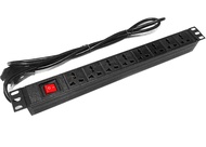 Power Distribution Unit 8 Outlets 1U (Black) รางปลั๊กไฟ ใส่ตู้ Rack Cabinet/ivoryitshop