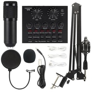 Paket Kumplit Mic Condenser Mixio BM800 + Stand + Soundcard V8 + Splitter