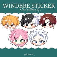 WINDBREAKER/BOFURIN CAT STICKER DIE CUT Sticker Waterproof