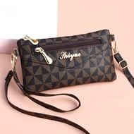 Real Shot❤ Casual Mom Bag New Style Ladies Cross-body Clutch Dual-use Bag Simple Plaid Shoulder Bag 