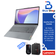 [82XQ00C2TA] Lenovo IdeaPad Slim 3 15AMN8 โน๊ตบุ้กมี Office แท้ สเปค R5-7520U
