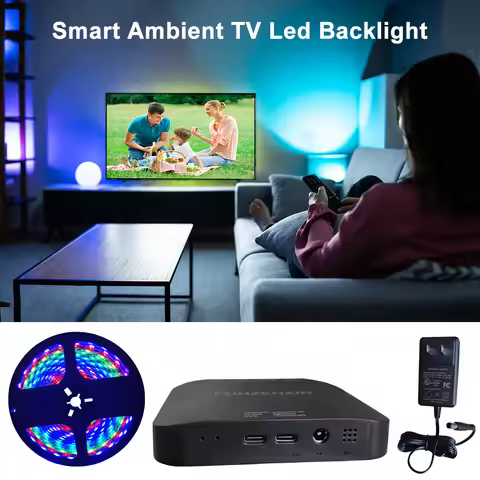 Fancy Leds Ambilight TV Led Backlight Kit For 4K HDMI 2.0 Device Sync Box WS2811 Strip RGB Fit For P