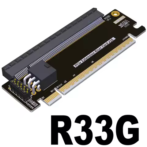 PCI Express 5.0 16X Riser Extended Card PCI-E to PCIe 16X Slot Connectors High Speed PCIE X16 Conver