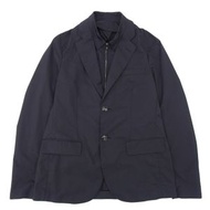 成色極佳： EMPORIO ARMANI 2020 多層修身夾克，黑色，44 碼，正品男裝。