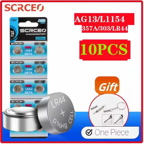 2-10pcs 1.5V LR44 Batteries AG13 Button Cell Battery 357 SR44 LR1154 Button Coin Batteries L1154 Bat