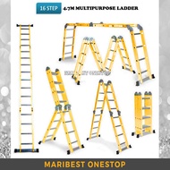 YELLOW M47 16 STEP 4.7M MULTIPURPOSE ALUMINIUM LADDER