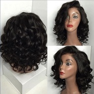 Wig Woman Side Divided Into Medium Long Curly Hair Wig