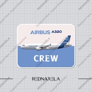 Airbus A320 Card Vinyl Sticker Crew Sign Sticker