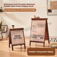 Outdoor Waterproof Wooden Sign for Poster Display Store Advertising Board Papan Iklan Kayu 木质广告牌