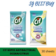 CIF WIPES ANTIBACTERIAL OCEAN/CITRUS (30 wipes)