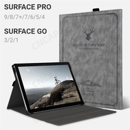 Business Funda with Hard Back Shell for Microsoft Surface Pro 9 8 7 Plus 6 5 4 Case Magnetic Cover For Surface Go 3 2 Capa