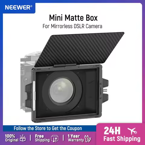 NEEWER PG002 Mini Matte Box with 4"x5.65" Filter Tray Carbon Fiber Flag For K&F NISI TIFFEN Cinema F