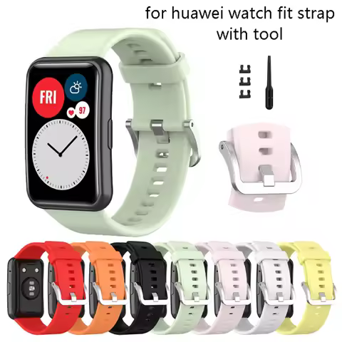 Sport band for Huawei Watch Fit TIA-B09 strap Replacement Silicone Bracelet Smart Accessorie for hua
