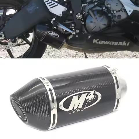 51mm Motorcycle Exhaust M4 Modified Carbon Fiber Exhaust Pipe 300CC 600CC 1000CC For Yamaha Honda R6