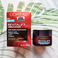 (L’Oreal® Paris) Revitalift Triple Power Anti-Aging Moisturizer Fragrance-Free 48g or 72g ลอรีอัล ปา