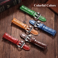 Shiny Genuine Leather Watch Strap Band 20mm 22mm 24mm 26mm Alligator Pattern Watchbands Replacement 