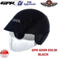 GPR Helmet GK09 Solid Black (PSB Approved)