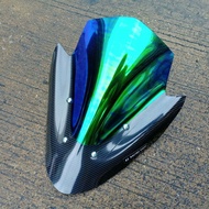 ชิว YAMAHA M-Slaz (ทรงEr6n)สีปรอทพร้อมบังไมล์ อะคริลิคแท้หนา 3 มิล เลเซอร์เนียนลับขอบคมทุกชิ้นงาน