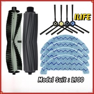 Accessories Kit For ILIFE L100 Robot Vacuum Cleaner Replacement Main Brush Side Brush Mop Cloths Rag