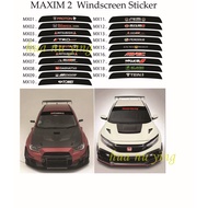 Front windshield sticker proton toyota honda r3 trd spoon jp perodua