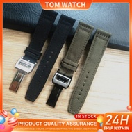 Merjust 20mm 21mm 22mm green black nylon leather watch strap canvas watch band for IWC Portugieser chronogra Mark bracel