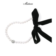 Matara Signature 1980 Ribbon Necklace สร้อยคอริบบิ้น มุกแท้