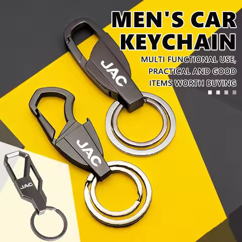 For JAC Alloy Emblem Key Ring Keychain Key Holder Auto Accessories JS3 J2 S5 JS2 S3 T8 Refine J5 J6 