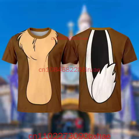 Chip N Dale Costume T-Shirt Chip Rescue Rangers Character All Over Print Shirt Chip And Dale Cosplay
