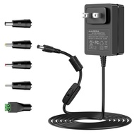 12V 2A AC Adapter, 12V Power Supply Wall Charger, for LED Strip Light, CCTV Camera, BT Speaker, GPS,