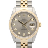 【二手】ROLEXDatejust 10P 鑲鑽腕錶，T字頭序號，16233G GL/Precon/NP，K18（黃金）不鏽鋼錶殼，Datejust 10P 鑲鑽腕錶，T字頭序號