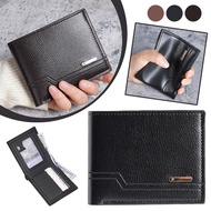 Men's Soft Leather Wallet with Multiple Card Slots and Coin Pouch